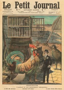 &39;Chantecler&39;，作者Edmond Rostand及其主要演员，来自&39;Le Petit Journal&39;的插图，补充说明，1910年1月30日